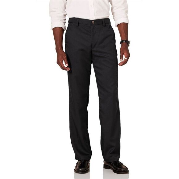 NEW Amazon Essentials Men's Classic-Fit Flat-Front Dress Pants 40/30 - Picture 1 of 4